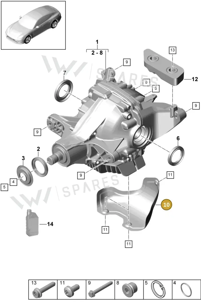 971507133 — Porsche Panamera (2016-2020) diagram p49305030, position 10