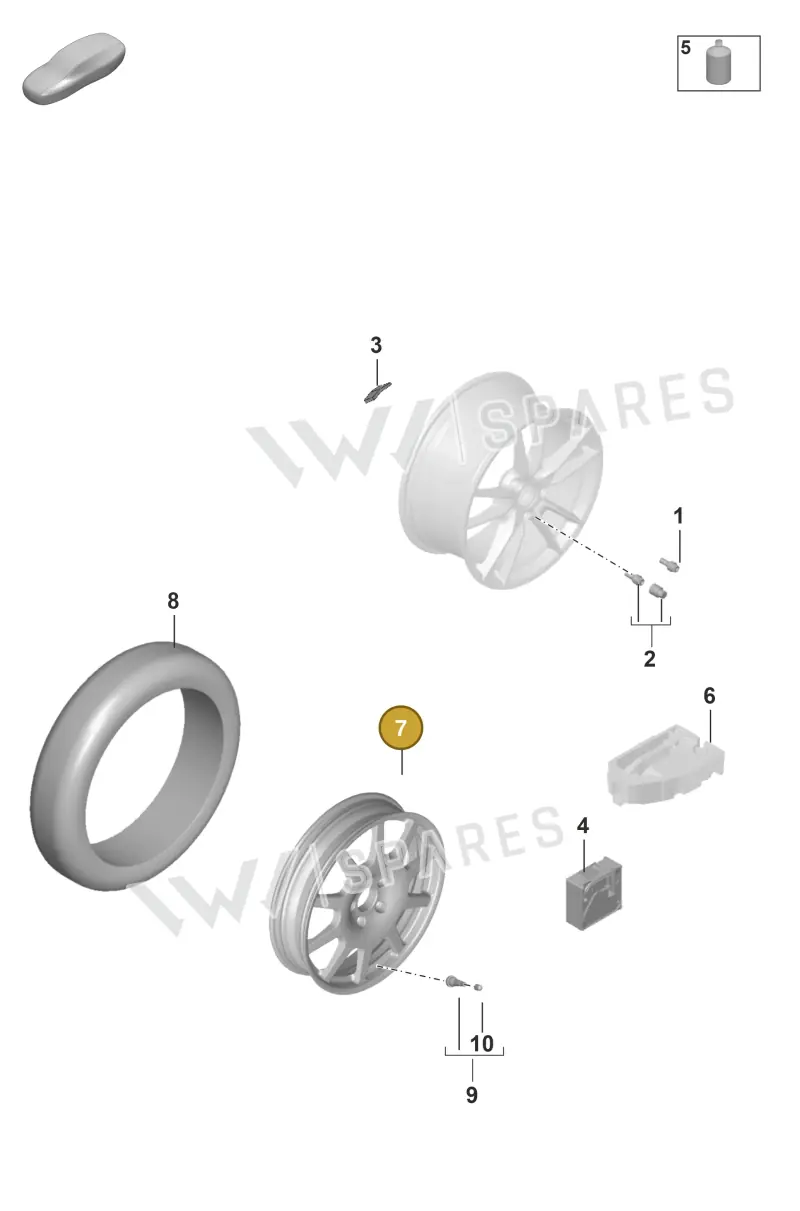 971601017 — Porsche Panamera 4 Hybrid (2020-2023) diagram p58601030, position 7