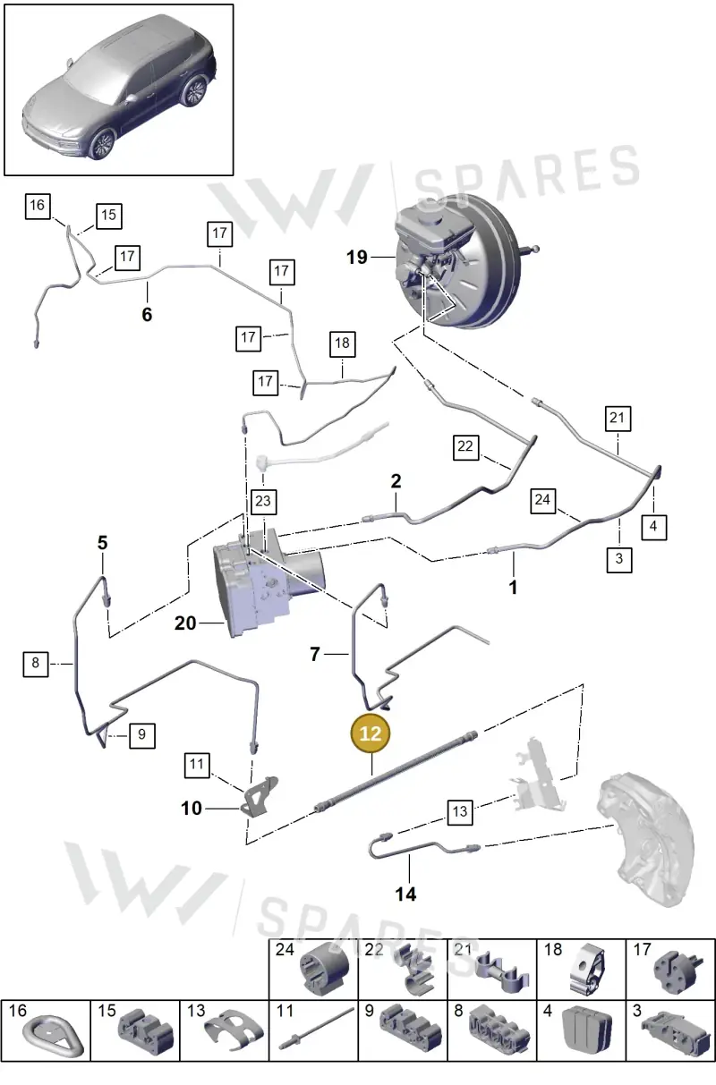 971611775 — Porsche Cayenne (2017-2023) diagram p51604010, position 12