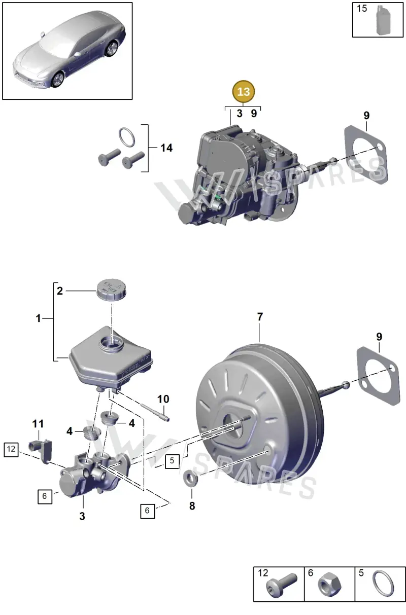 971614105AM — Porsche Panamera (2016-2020) diagram p49604000, position 13