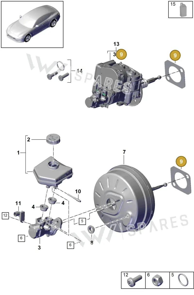 971614139A — Porsche Panamera (2016-2020) diagram p49604000, position 9