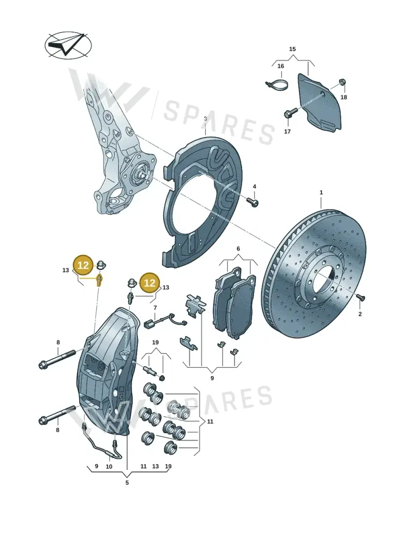 971615207 — Audi RS e-tron GT (2020-2025) diagram 4j1615050, position 12