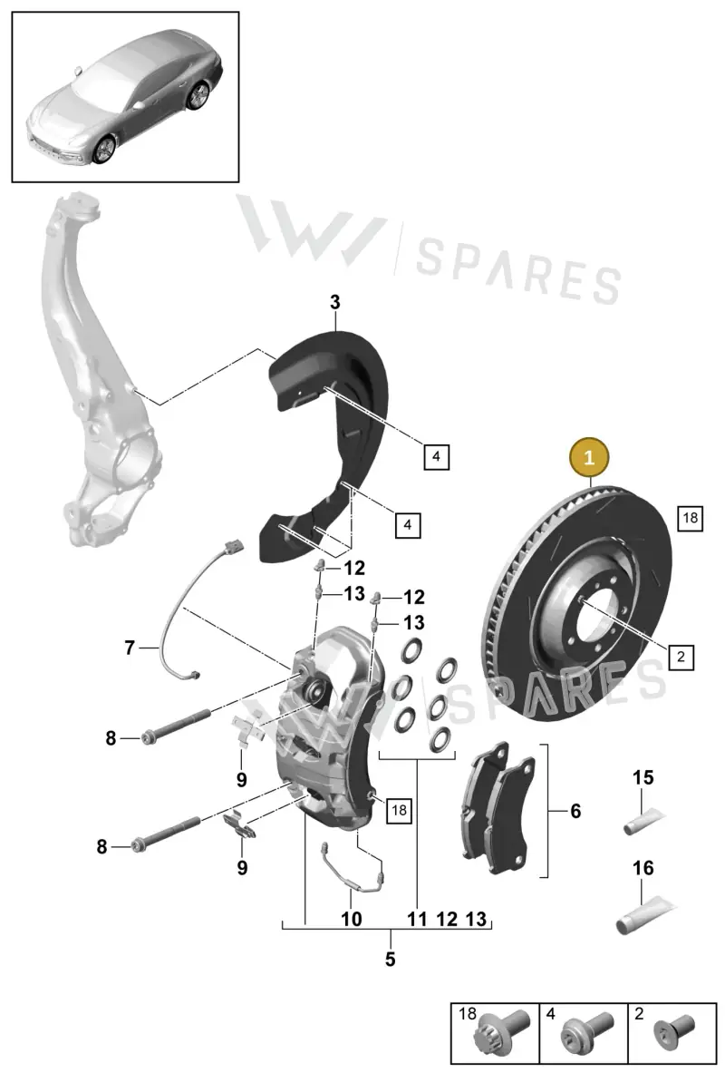 971615302L — Porsche Panamera (2016-2020) diagram p49602000, position 1