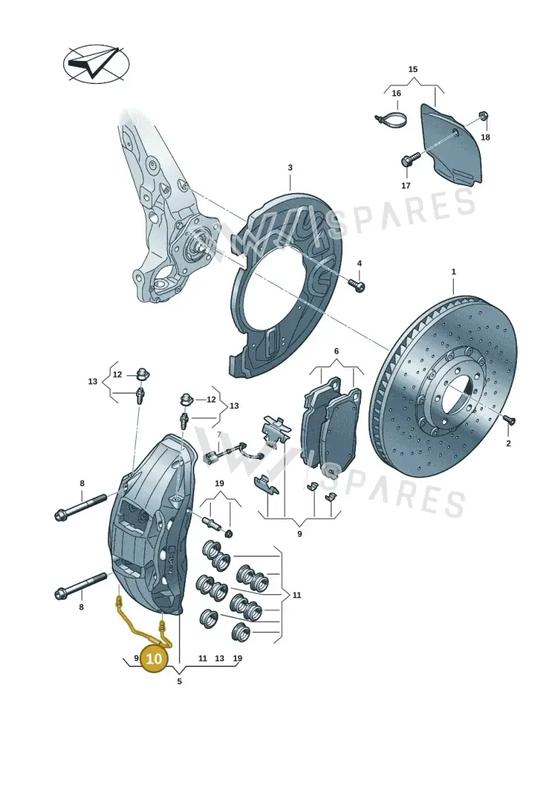971615327 — Audi RS e-tron GT (2020-2025) diagram 4j1615050, position 10