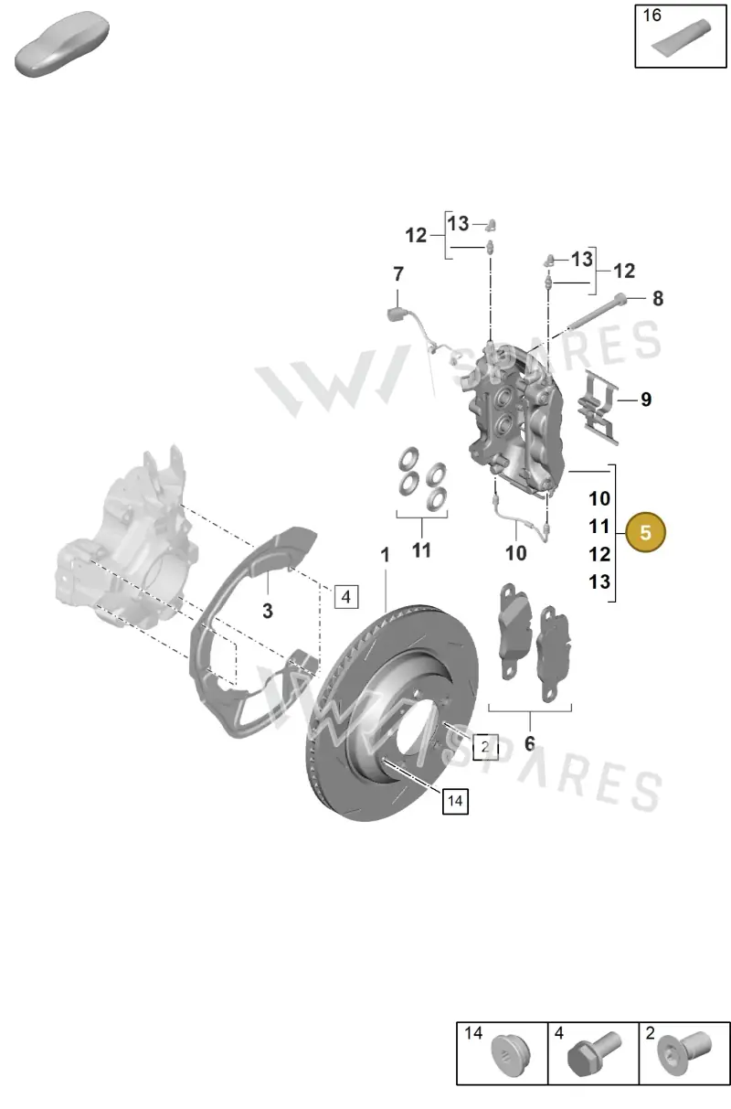 971615424BH — Porsche Panamera (2023-2025) diagram p62603100, position 5