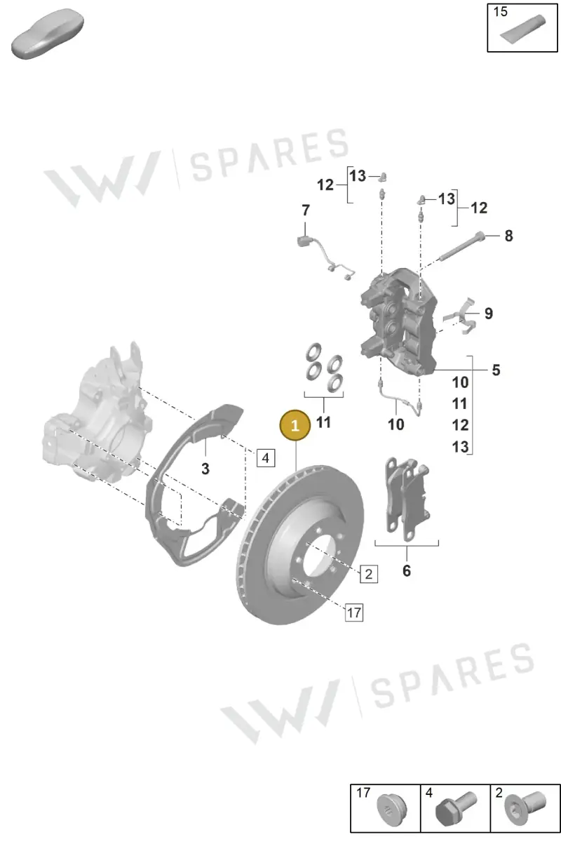 971615601P — Porsche Panamera (2023-2025) diagram p58603000, position 1