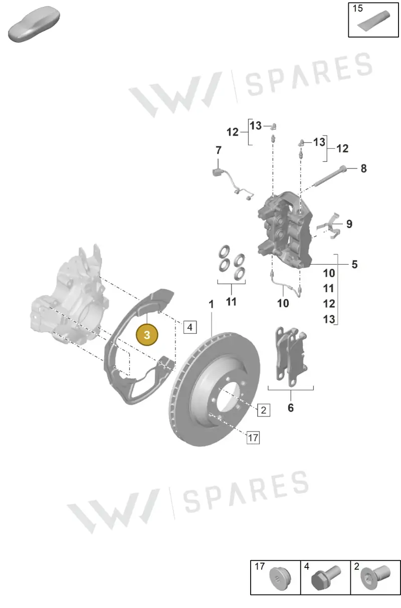971615612E — Porsche Panamera (2020-2023) diagram p58603000, position 3