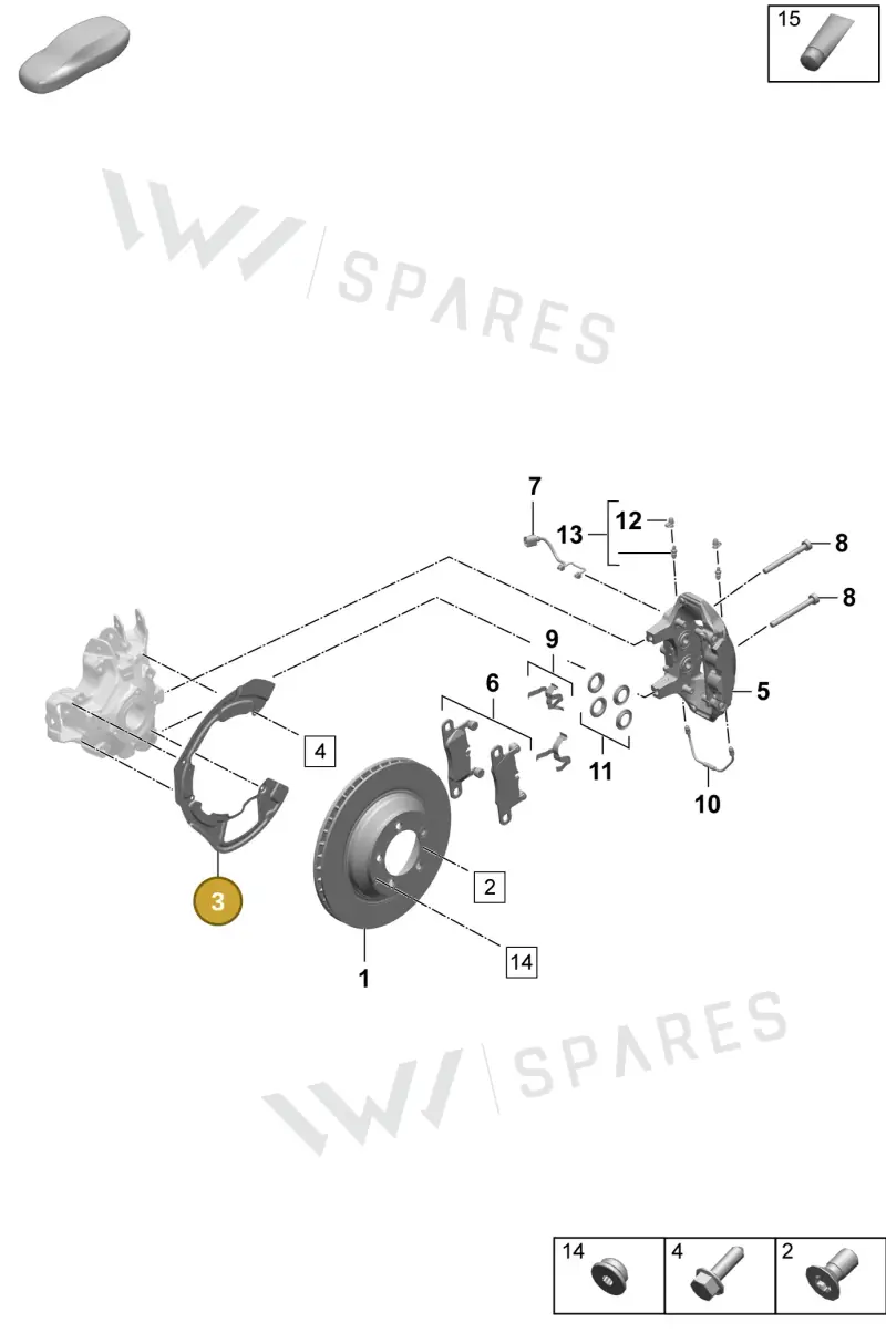 971615612E — Porsche Taycan Sport Turismo (2023-2025) diagram p64603000, position 3