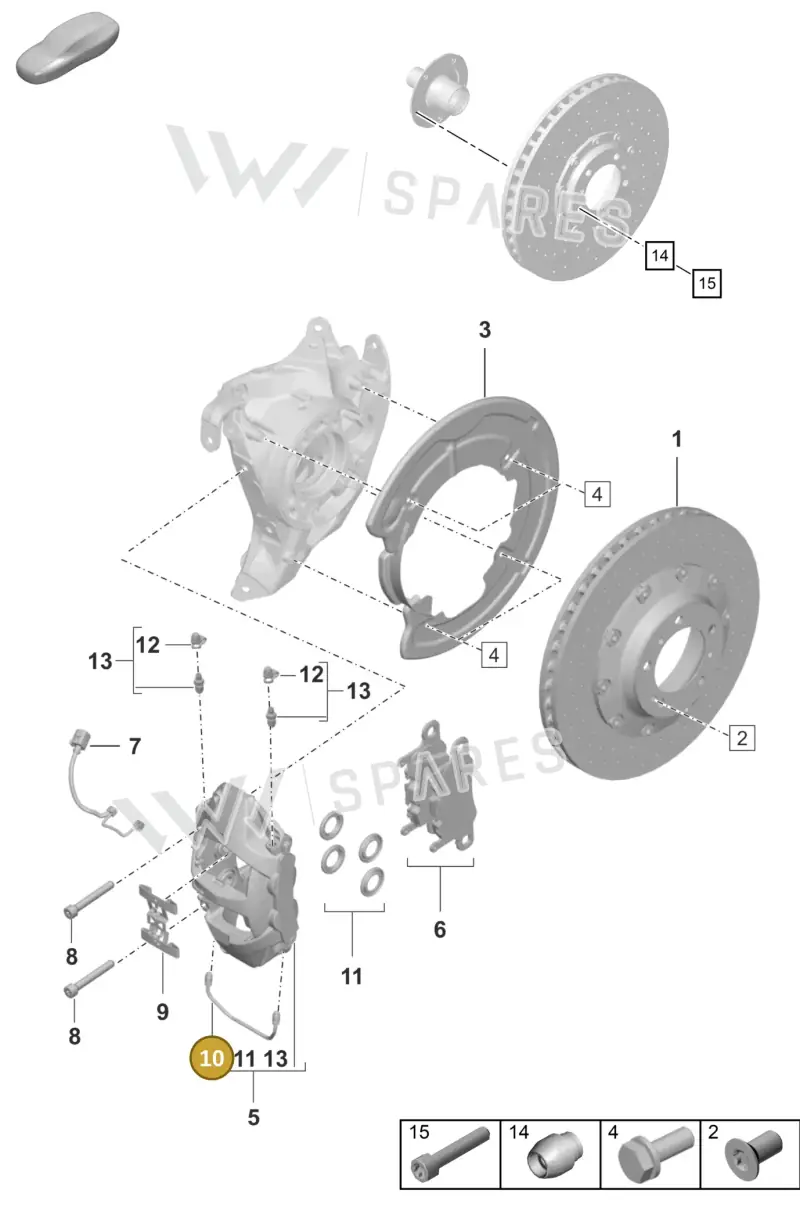 971615701A — Porsche 992 Sport Classic (2020-) diagram p57603010, position 10
