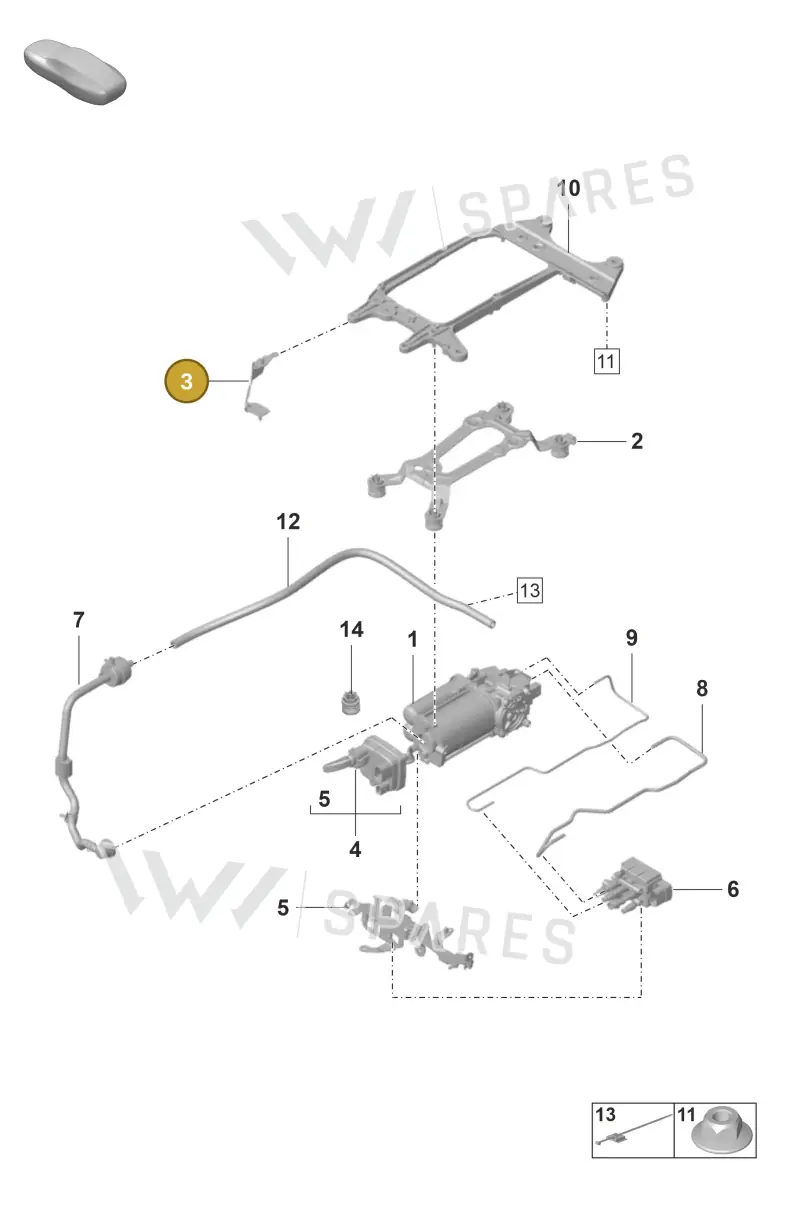 971616199A — Porsche Panamera (2020-2023) diagram p58504000, position 3