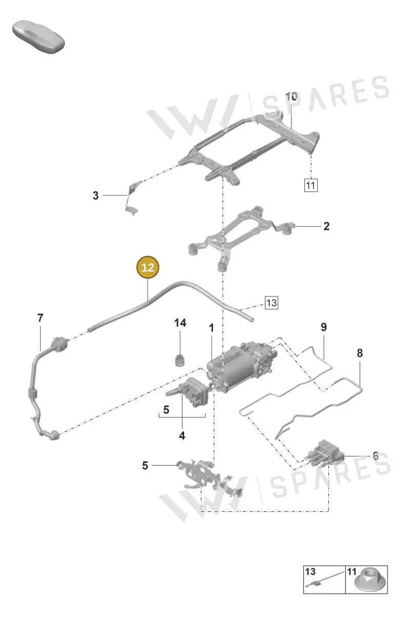 971616795B — Porsche Panamera (2020-2023) diagram p58504000, position 12