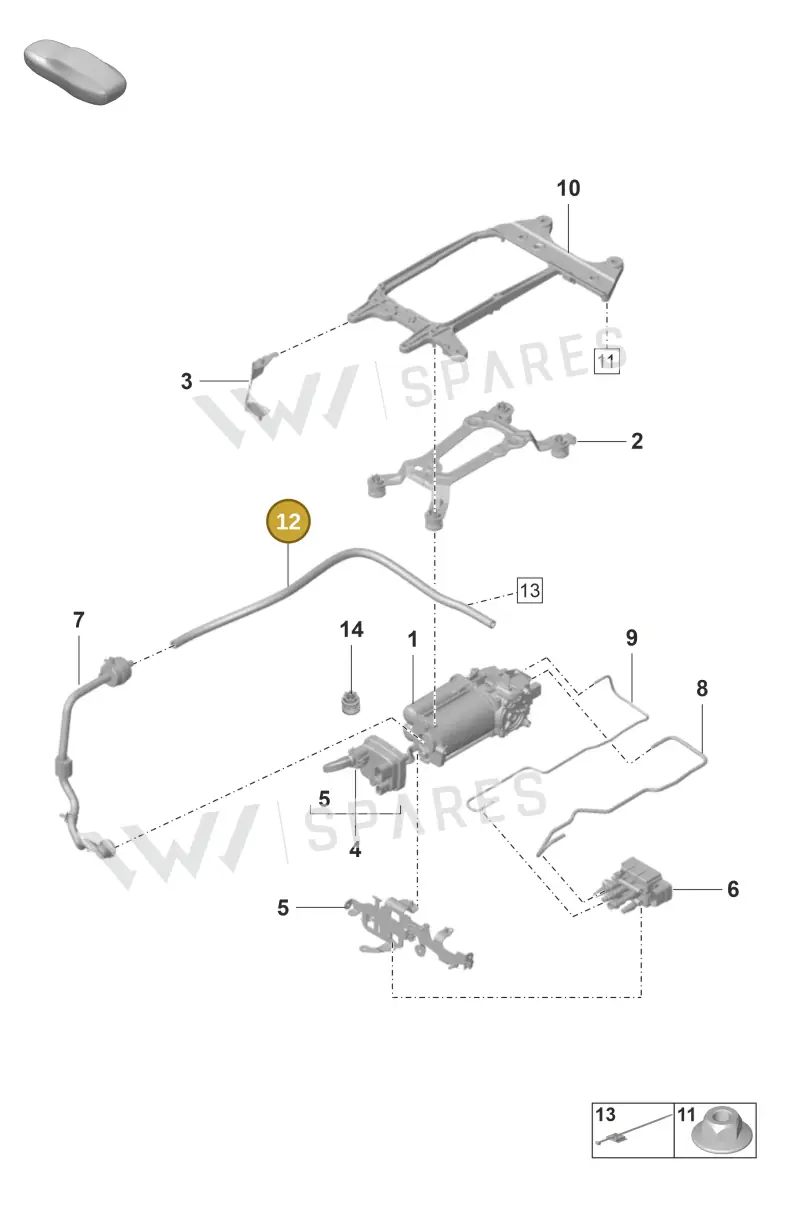 971616795C — Porsche Panamera (2020-2023) diagram p58504000, position 12