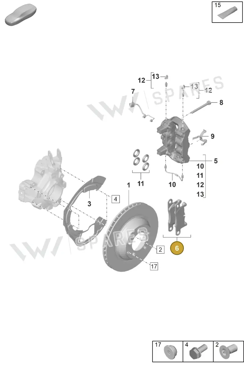 971698451L — Porsche Panamera (2023-2025) diagram p58603000, position 6