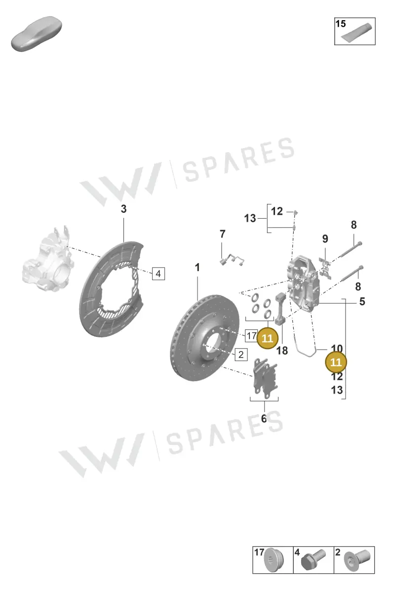 971698671 — Porsche Taycan Sport Turismo (2019-2024) diagram p56603010, position 11