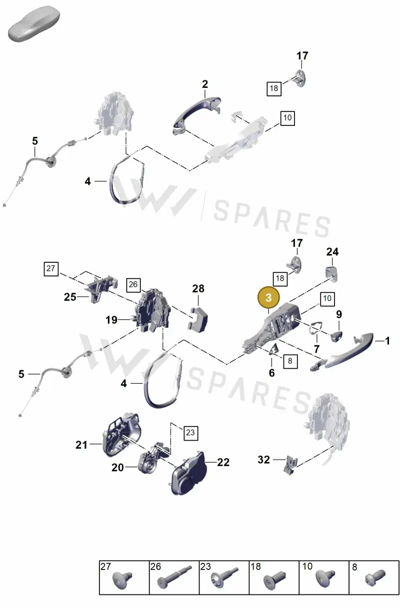 971800375KY — Porsche Panamera (2023-2025) diagram p62804200, position 3