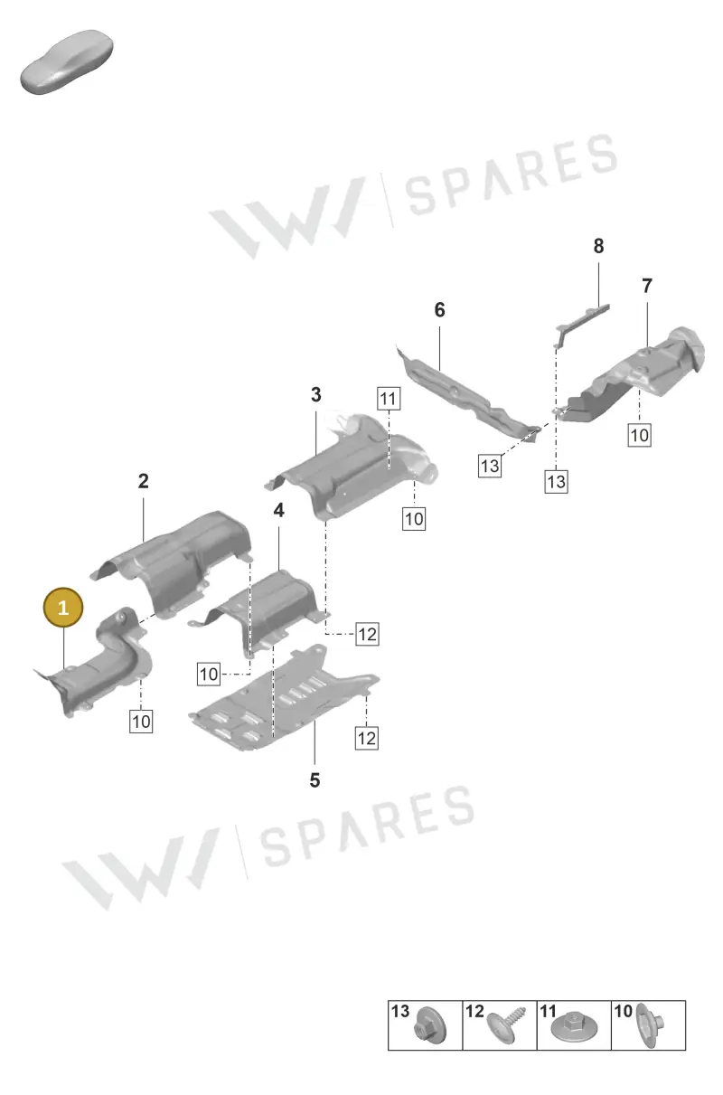 971804161 — Porsche Panamera (2020-2023) diagram p58801800, position 1