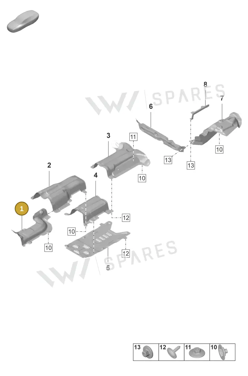 971804162 — Porsche Panamera 4 Hybrid (2020-2023) diagram p58801800, position 1