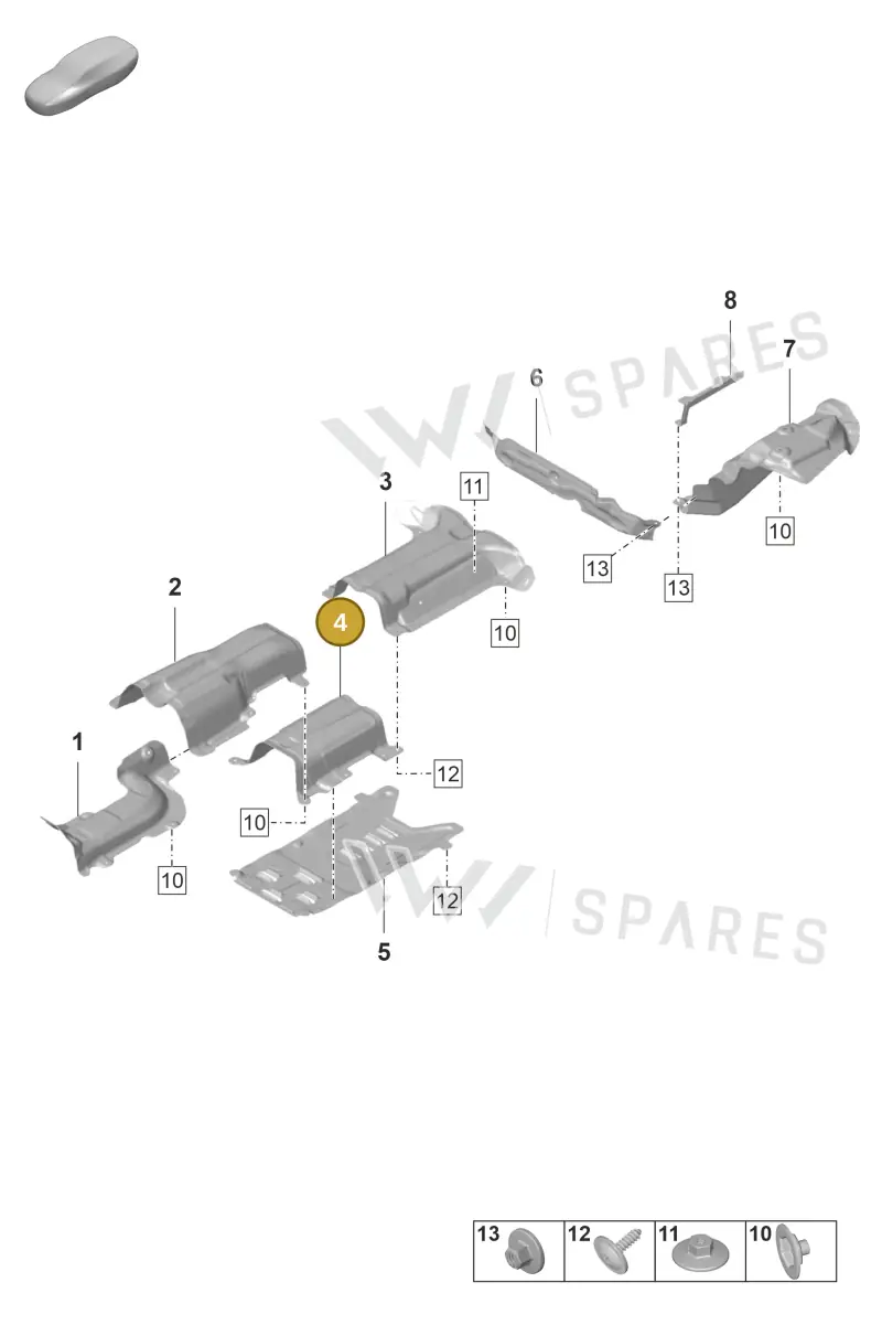 971804164B — Porsche Panamera (2020-2023) diagram p58801800, position 4