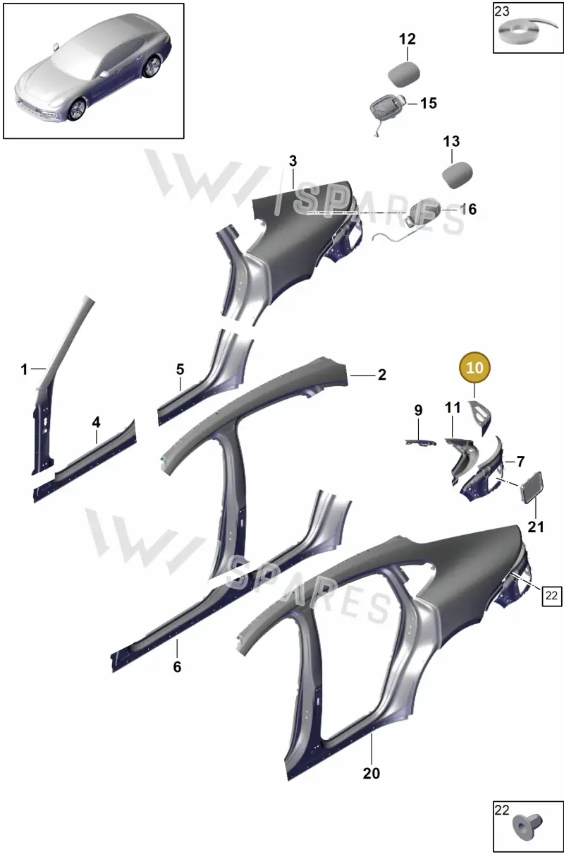 971809419AYGRV — Porsche Panamera (2016-2020) diagram p49801055, position 10