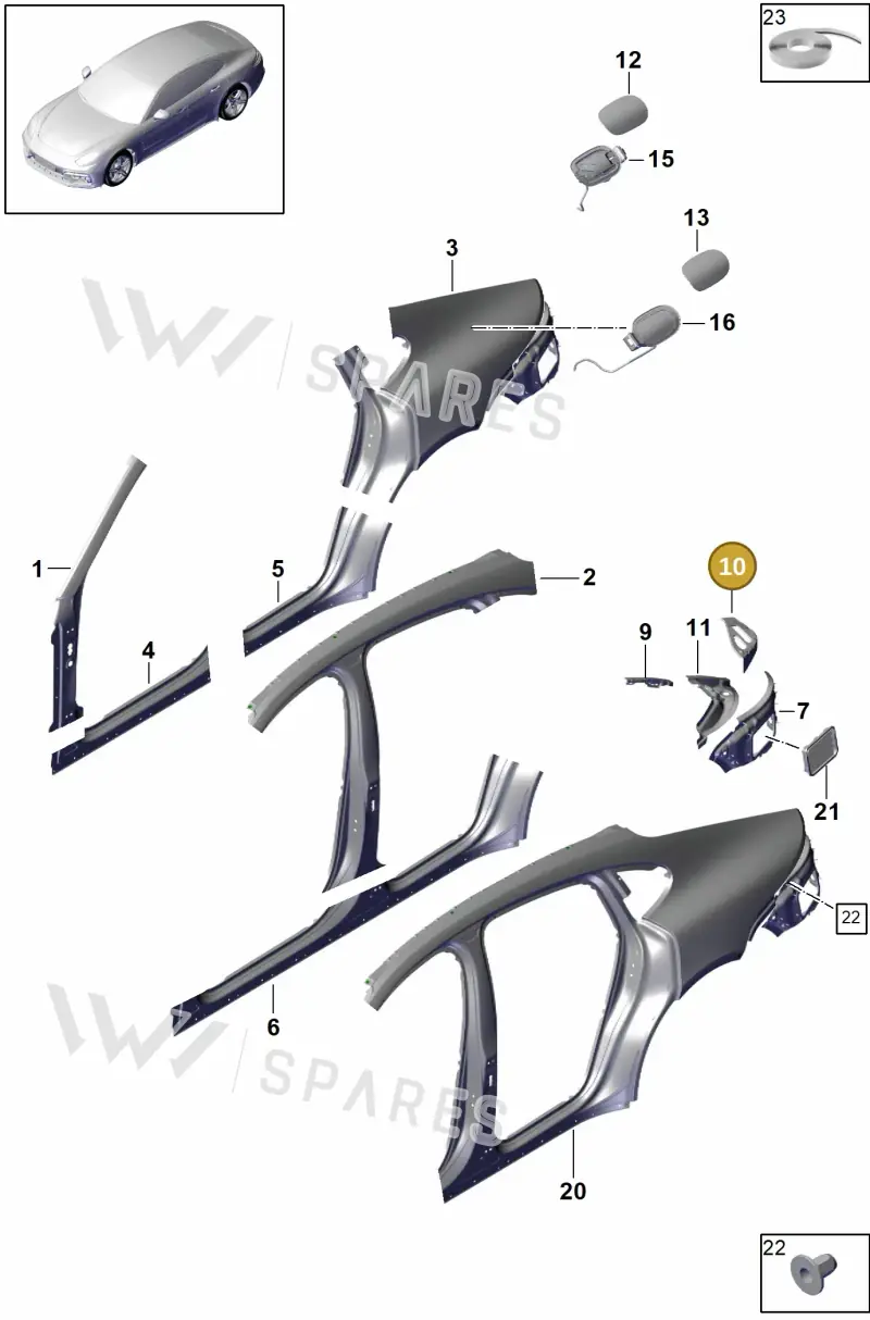 971809420AYGRV — Porsche Panamera (2016-2020) diagram p49801055, position 10
