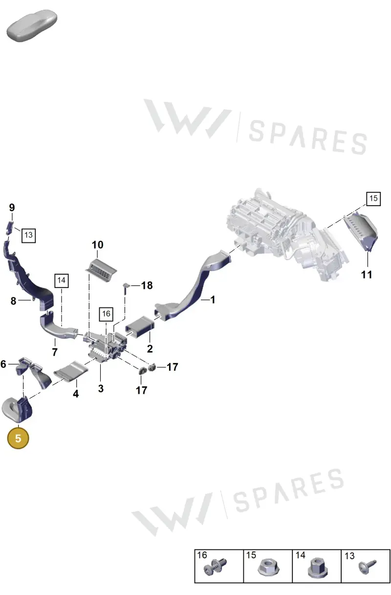 971815266A — Porsche Panamera (2020-2023) diagram p58813900, position 5