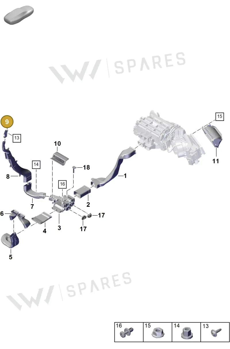 971815682 — Porsche Panamera (2020-2023) diagram p58813900, position 9
