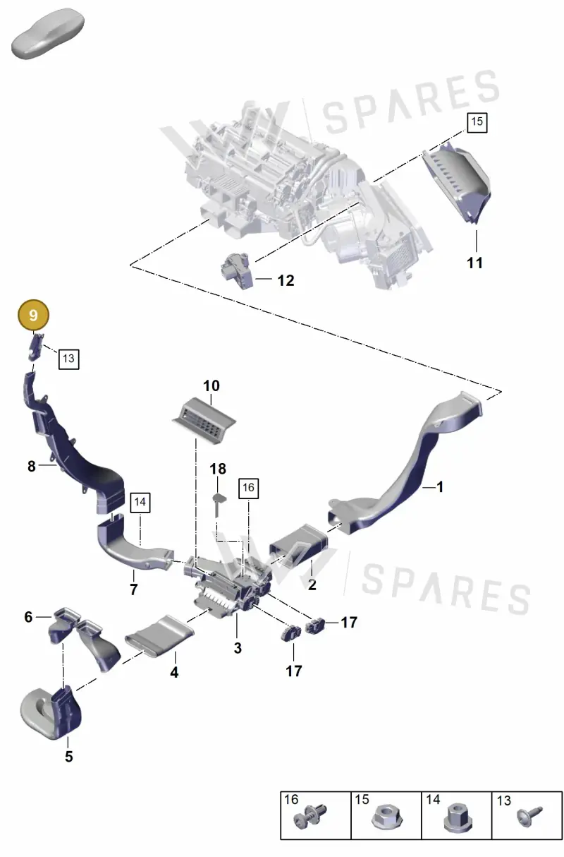 971815682 — Porsche Panamera (2023-2025) diagram p62813700, position 9
