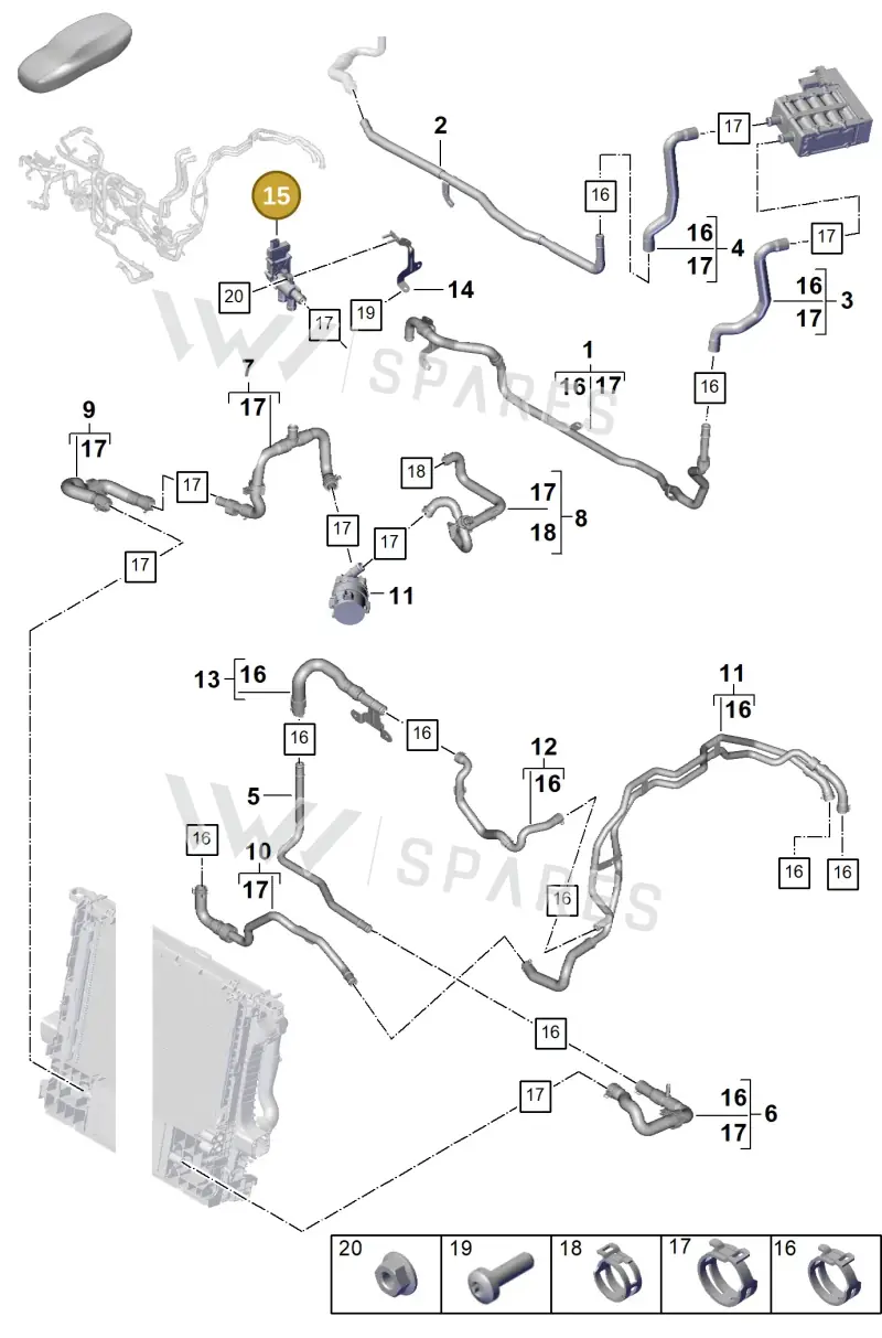971819076A — Porsche Panamera (2023-2025) diagram p62815100, position 15