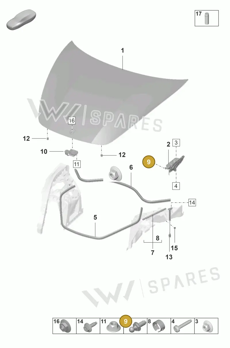 971823439 — Porsche Panamera (2020-2023) diagram p58803000, position 9