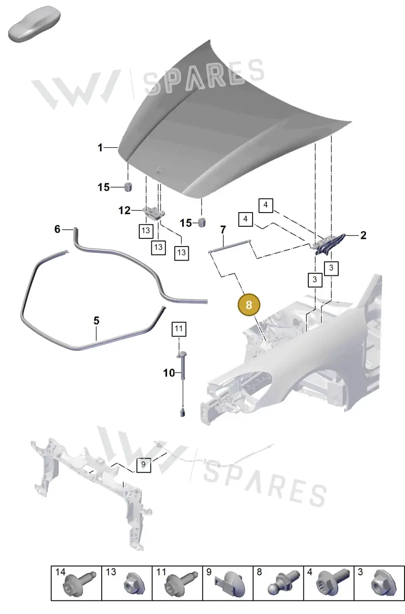 971823439 — Porsche Panamera (2023-2025) diagram p62803000, position 8
