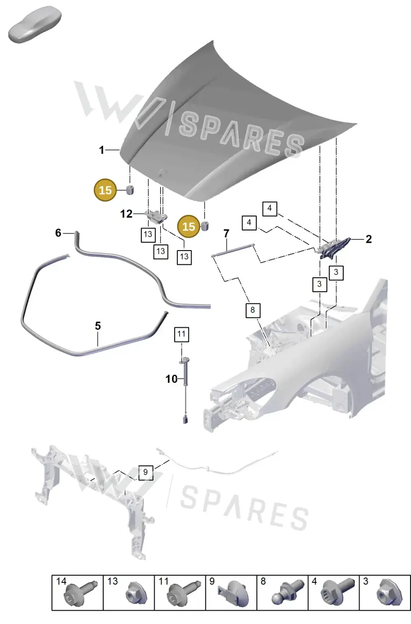 971823499 — Porsche Panamera (2023-2025) diagram p62803000, position 15