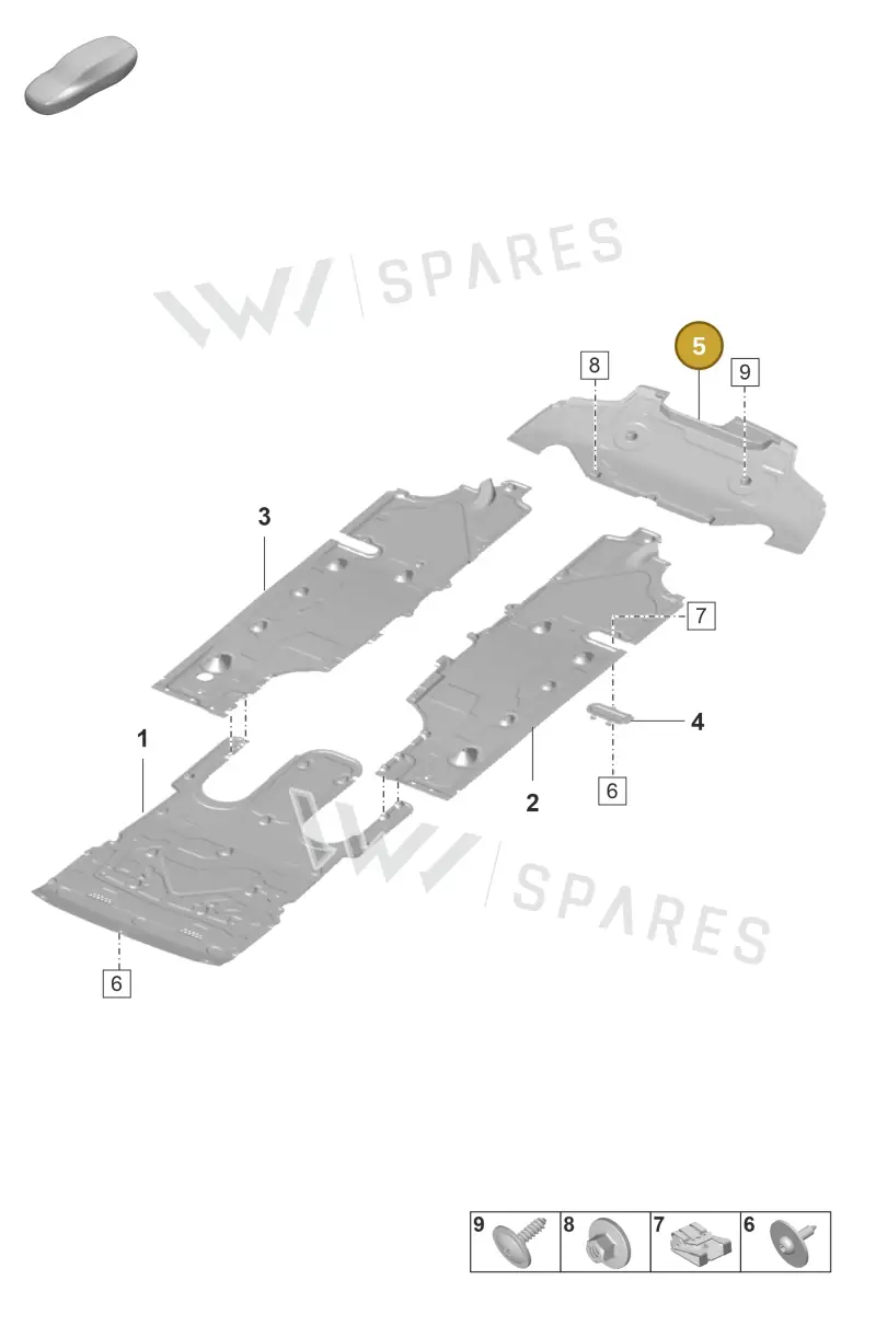 971825505E — Porsche Panamera (2020-2023) diagram p58801700, position 5