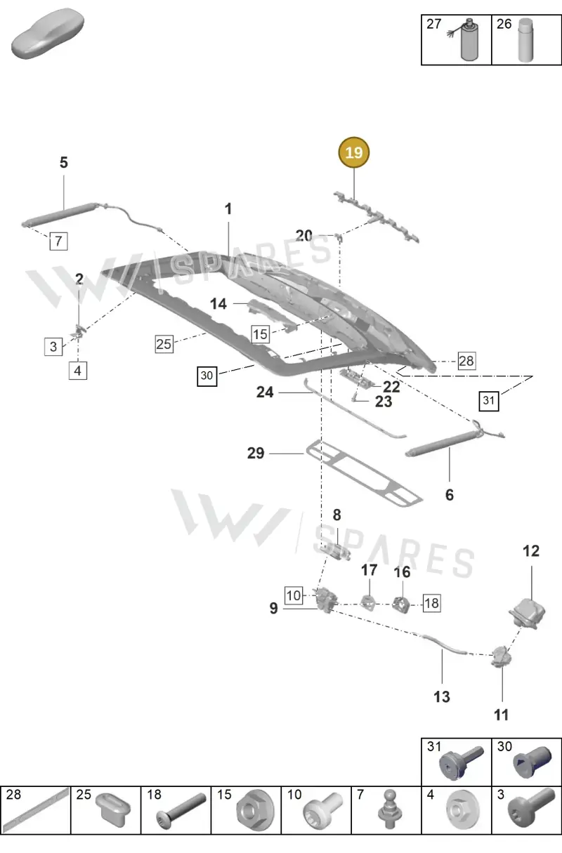 971827044H041 — Porsche Panamera (2020-2023) diagram p58803100, position 19