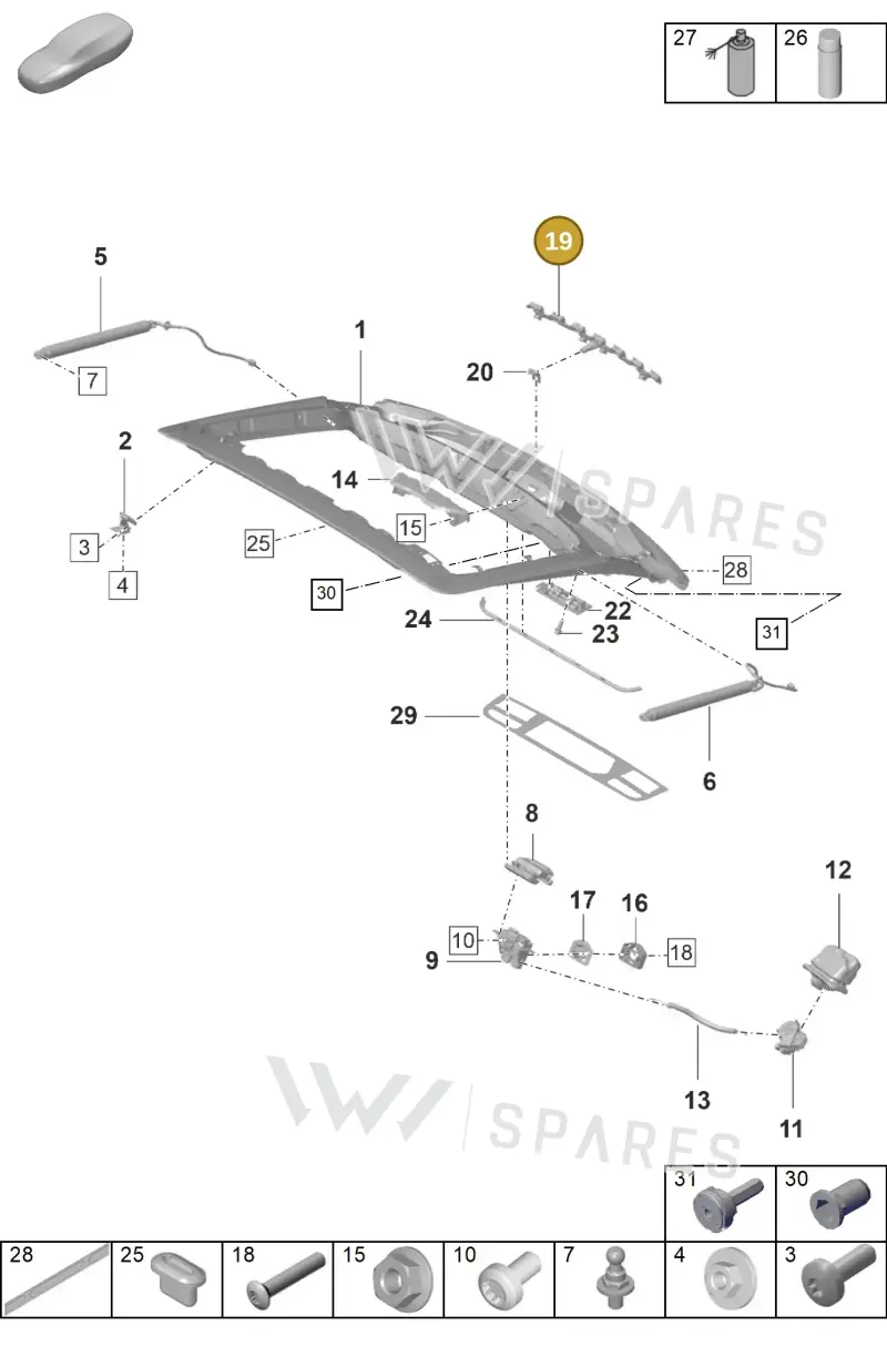 971827044J041 — Porsche Panamera (2020-2023) diagram p58803100, position 19