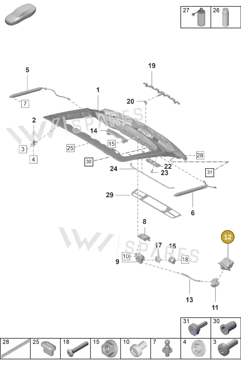 971827227 — Porsche Panamera (2020-2023) diagram p58803100, position 12