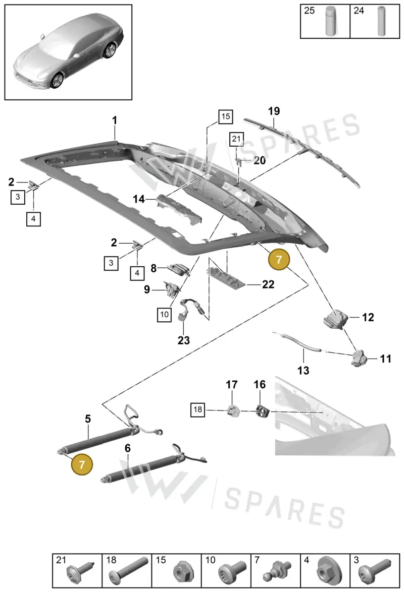 971827850 — Porsche Panamera (2016-2020) diagram p49803000, position 6+7
