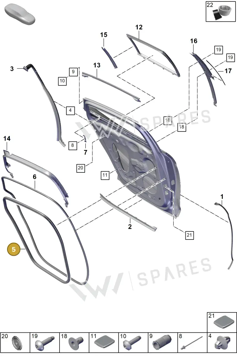 971833721Y — Porsche Panamera (2023-2025) diagram p62804150, position 5