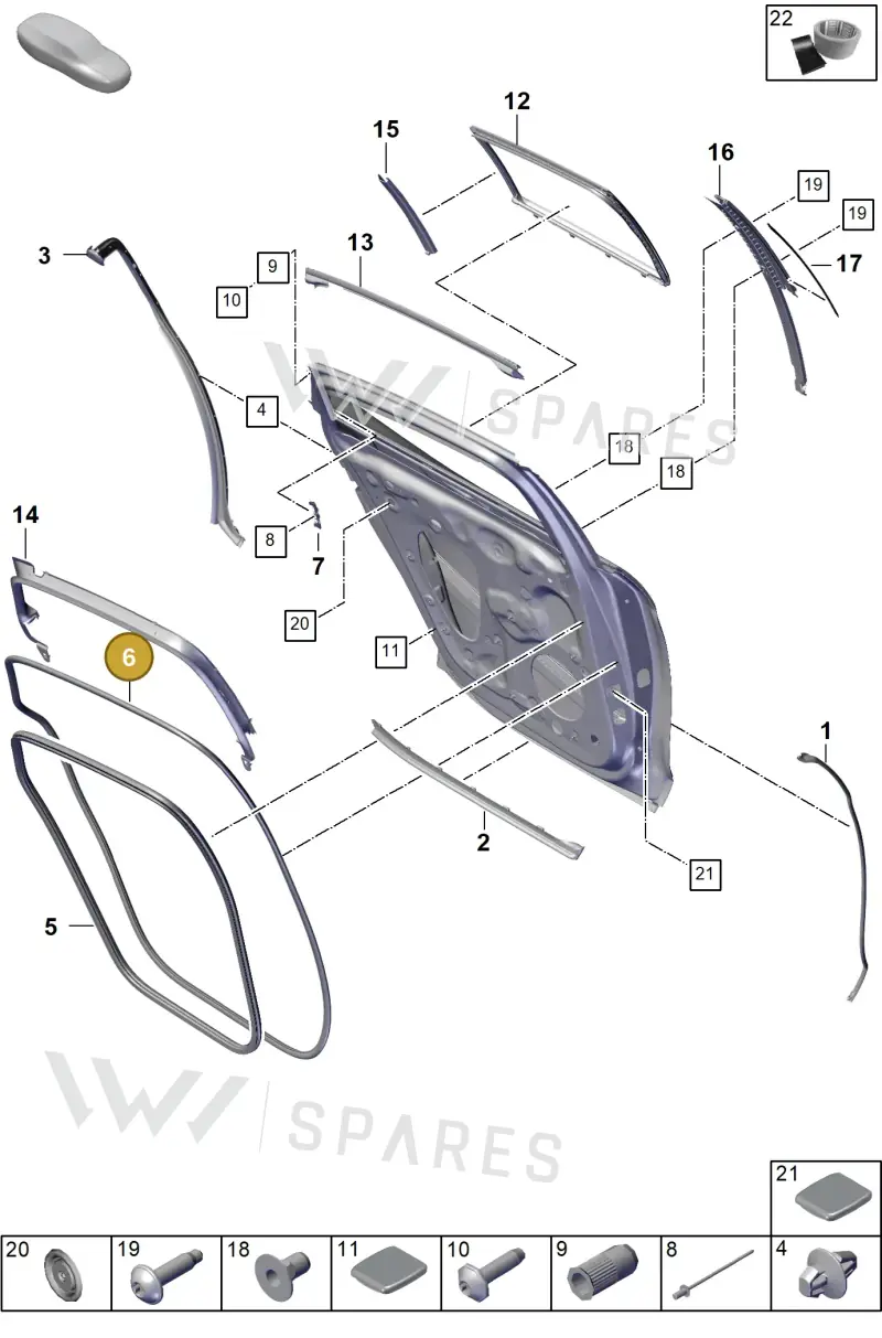 971833722DY — Porsche Panamera (2023-2025) diagram p62804175, position 6