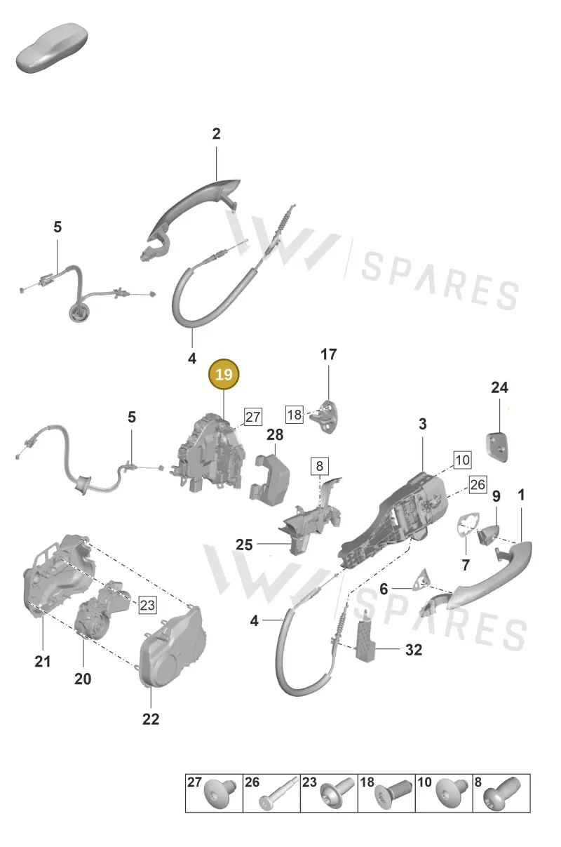 971837015C — Porsche Panamera (2020-2023) diagram p58804100, position 19
