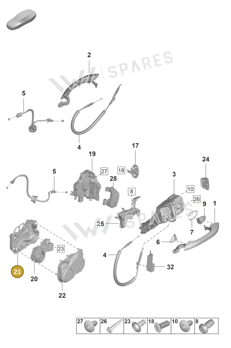 971837102 — Porsche Panamera (2020-2023) diagram p58804100, position 21