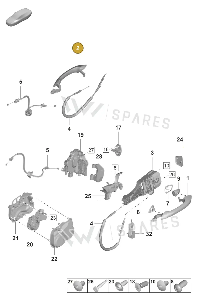971837206CG2X — Porsche Panamera (2020-2023) diagram p58804100, position 2