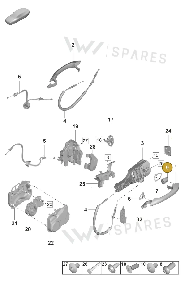 971837330 — Porsche Panamera (2020-2023) diagram p58804100, position 9