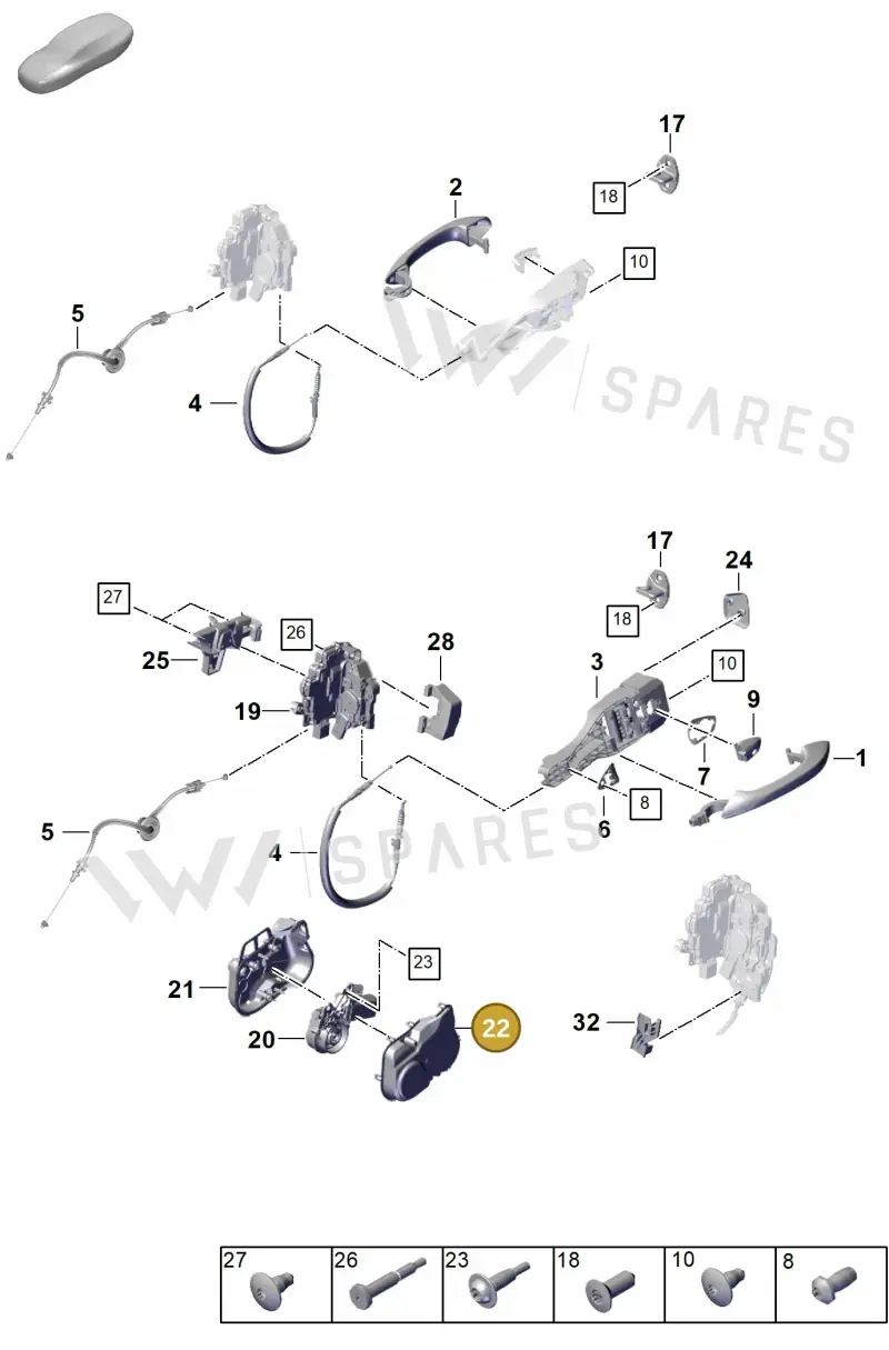 971837877 — Porsche Panamera (2023-2025) diagram p62804200, position 22