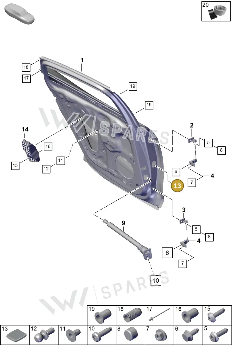 971839111 — Porsche Panamera (2023-2025) diagram p62804050, position 13