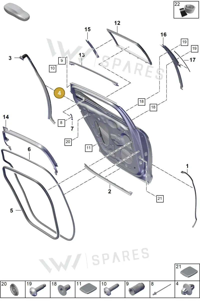 971839199A — Porsche Panamera (2023-2025) diagram p62804150, position 4