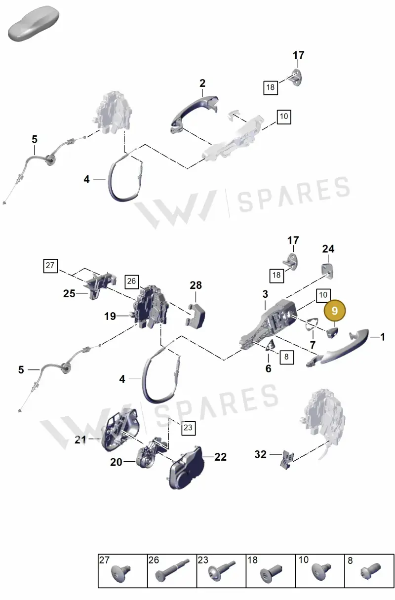 971839329A — Porsche Panamera (2023-2025) diagram p62804200, position 9