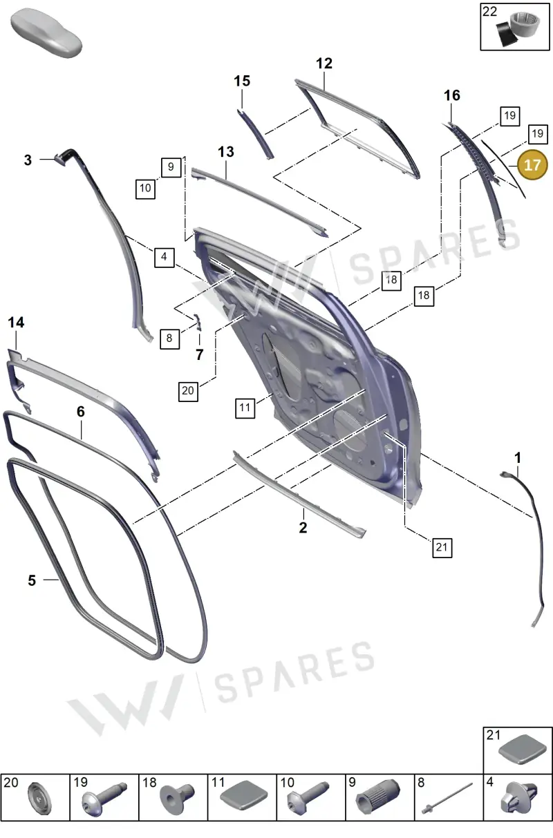 971839671A — Porsche Panamera (2023-2025) diagram p62804150, position 17