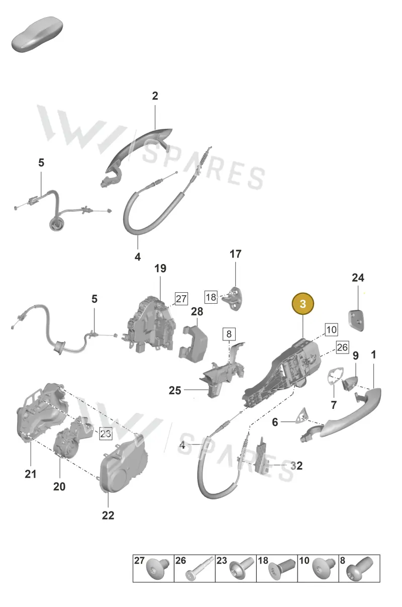 971839885D — Porsche Panamera (2020-2023) diagram p58804100, position 3