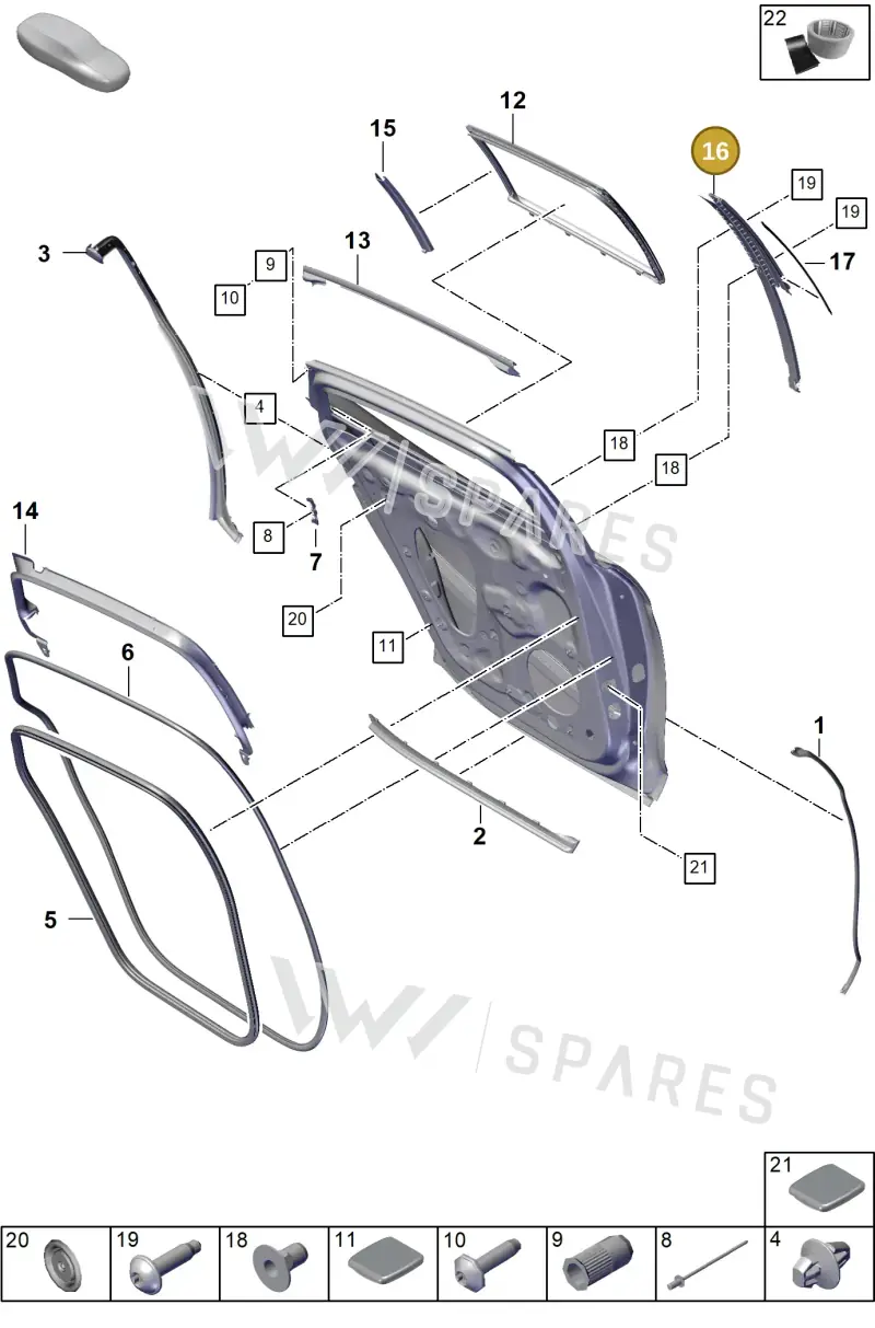 971853289D — Porsche Panamera (2023-2025) diagram p62804150, position 16