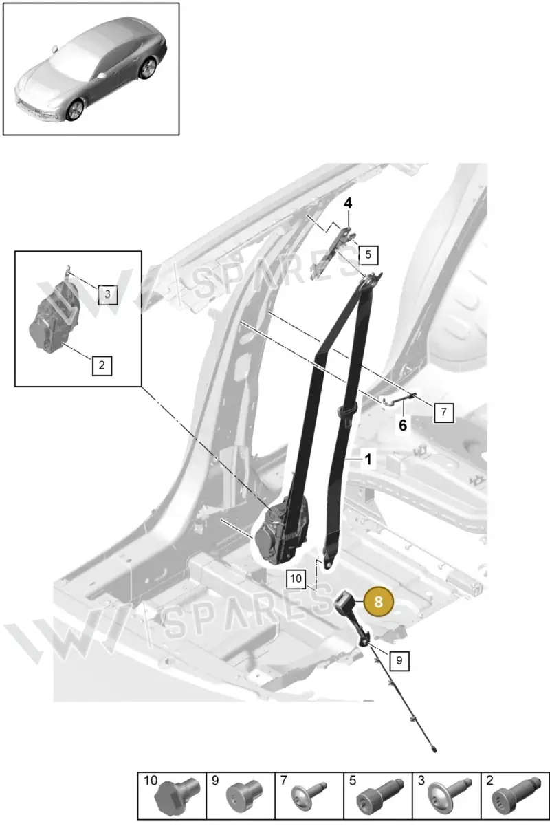 971857755 — Porsche Panamera (2016-2020) diagram p49812000, position 8